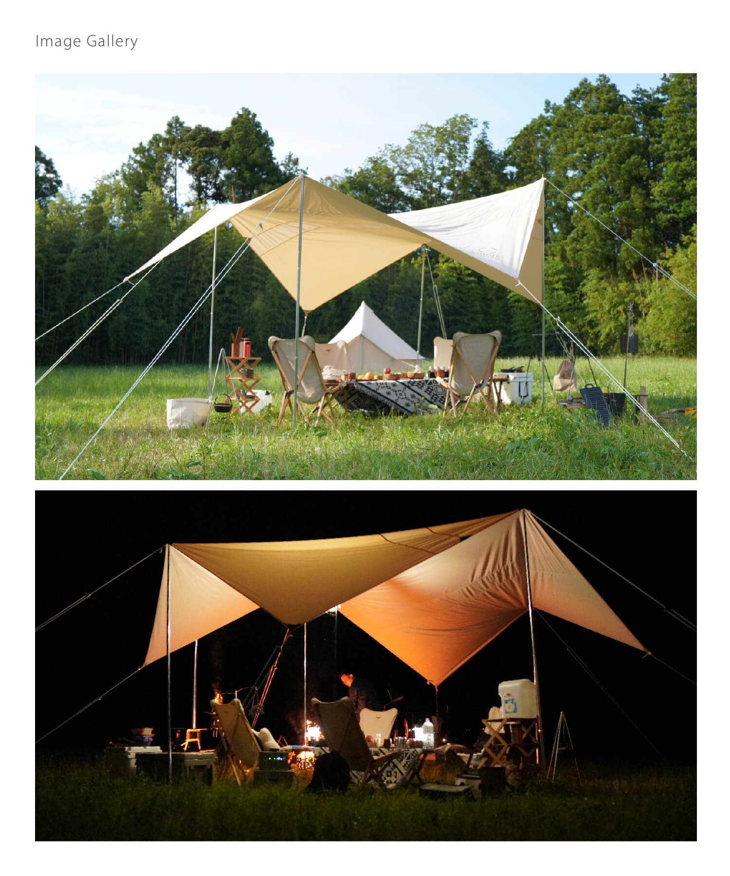 Tarppi square-500 】 ターピスクエア-500 ポリコットンタープ