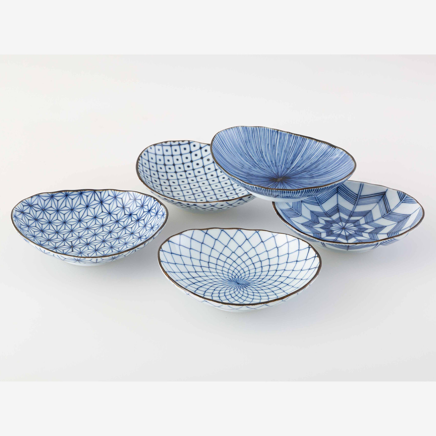 Price Gift｜古染絵変り 楕円取鉢揃｜西海陶器 | SAIKAI B-SHOP｜西海