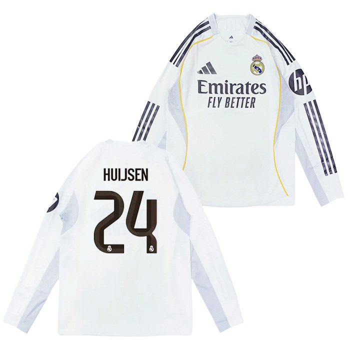 レアルマドリード 25-26 ホーム 長袖 オーセンティック ユニフォーム