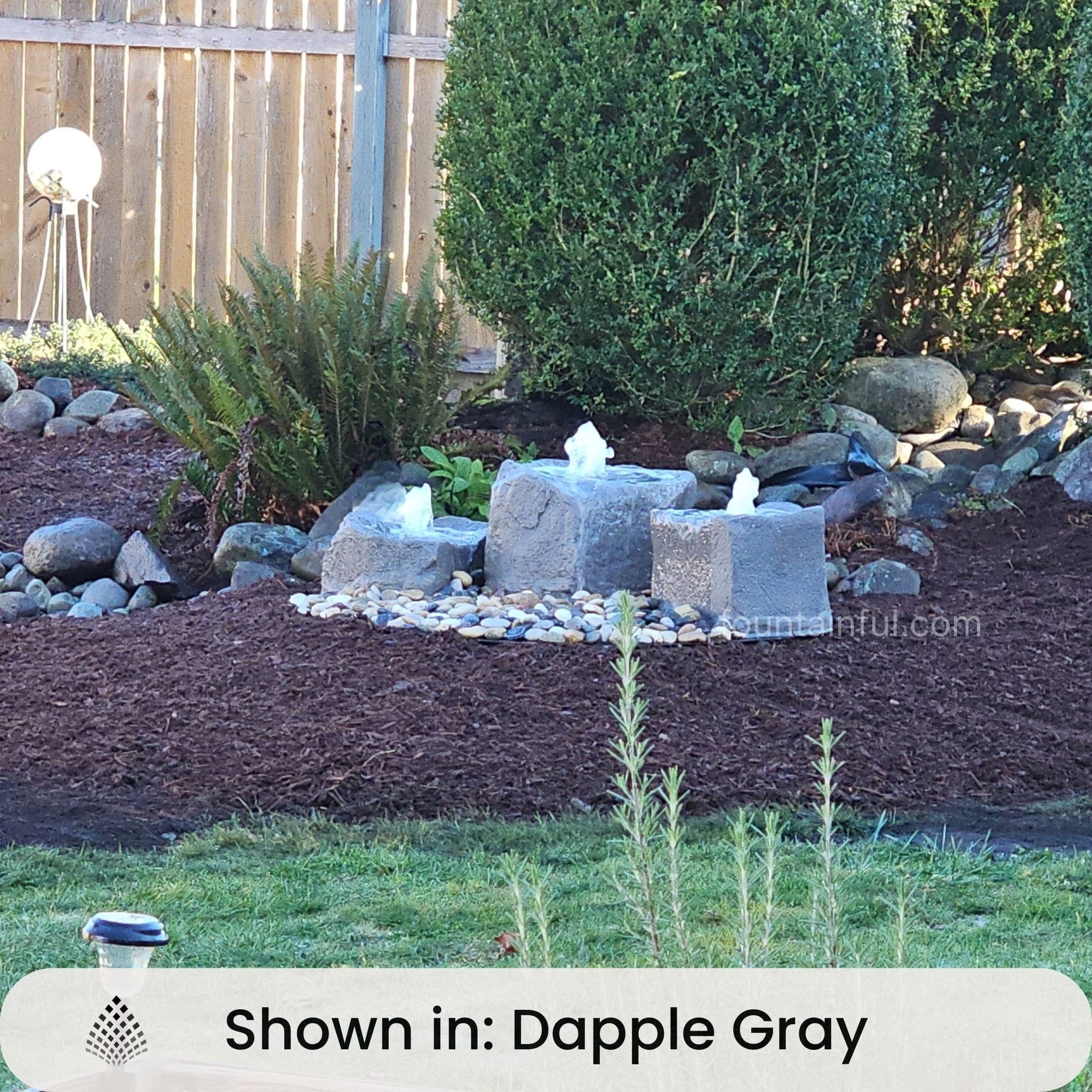 Triple Falls GFRC Boulder Fountain Kit - Blue Thumb