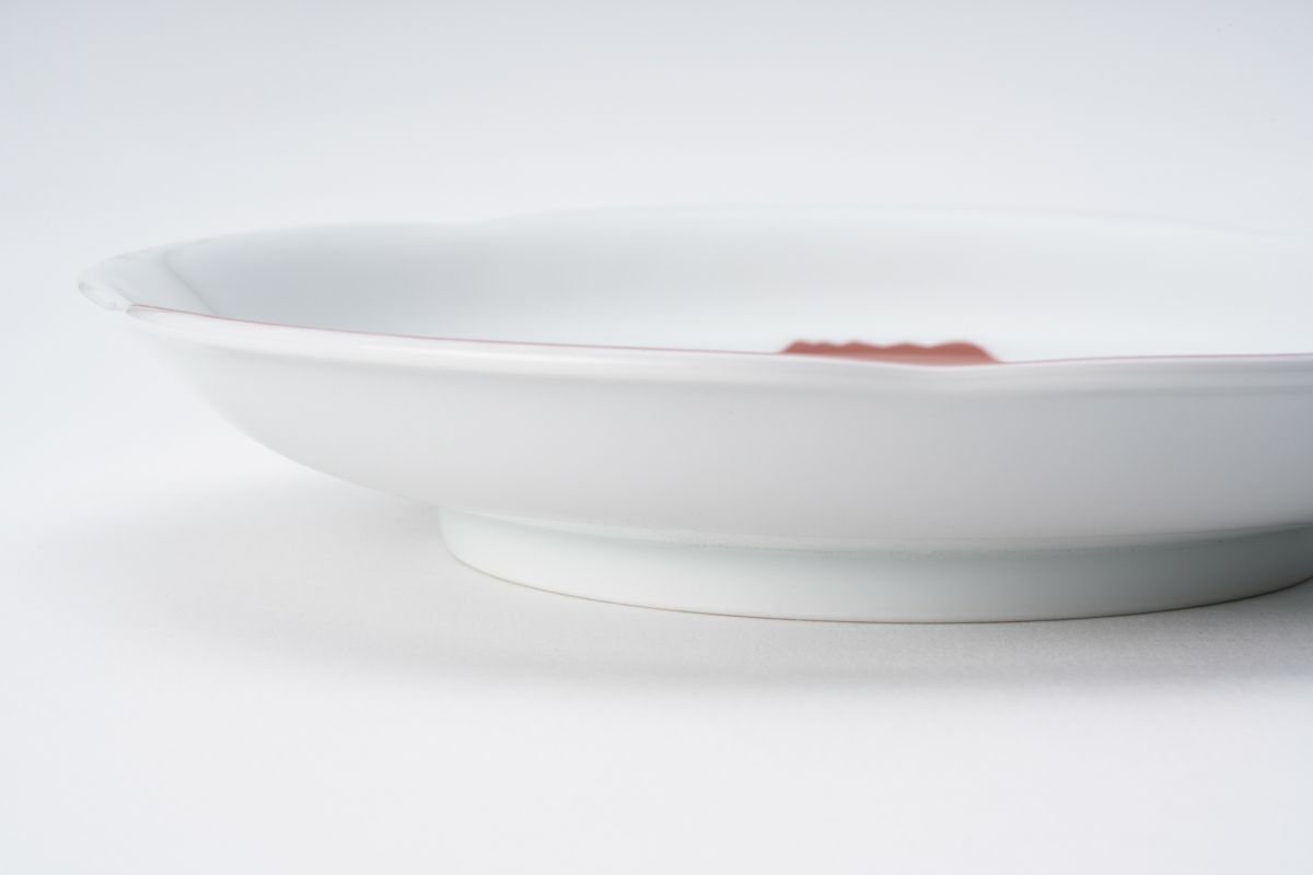 赤富士白金蕨 5寸皿 | 有田焼 深川製磁｜公式オンラインストア