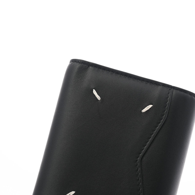 その他メゾンマルジェラ コンパクトウォレット ブラック シルバー金具
