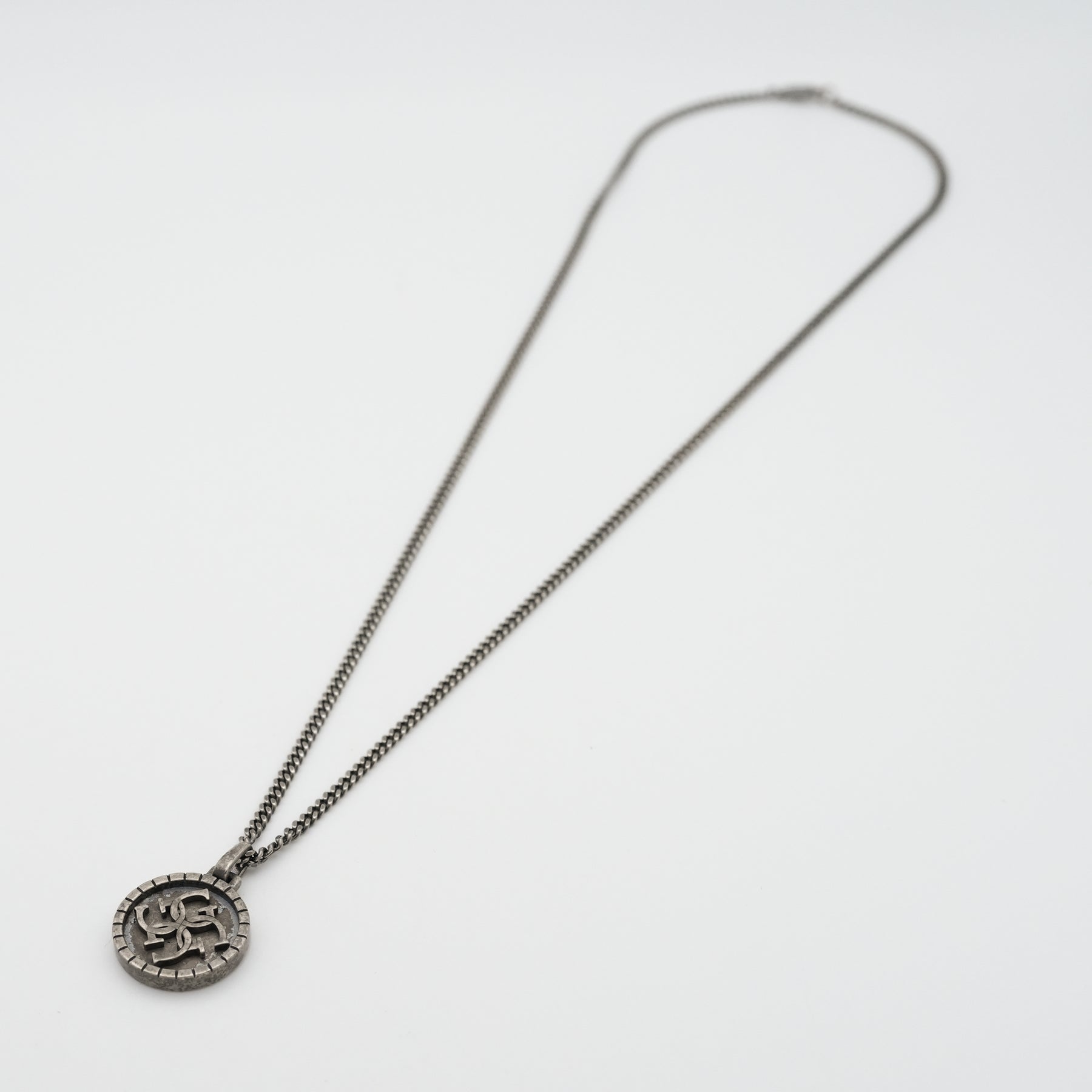 Cross Coin necklace 【SMOKED SILVER】 – GRAiL