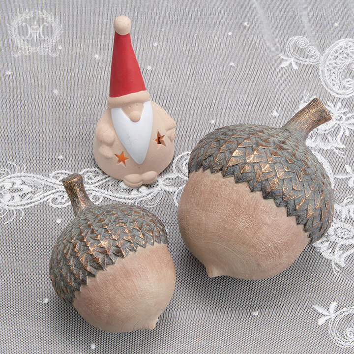 ポッテリーサンタオブジェ/ナチュラル（S/M/L）｜クリスマス雑貨の通販