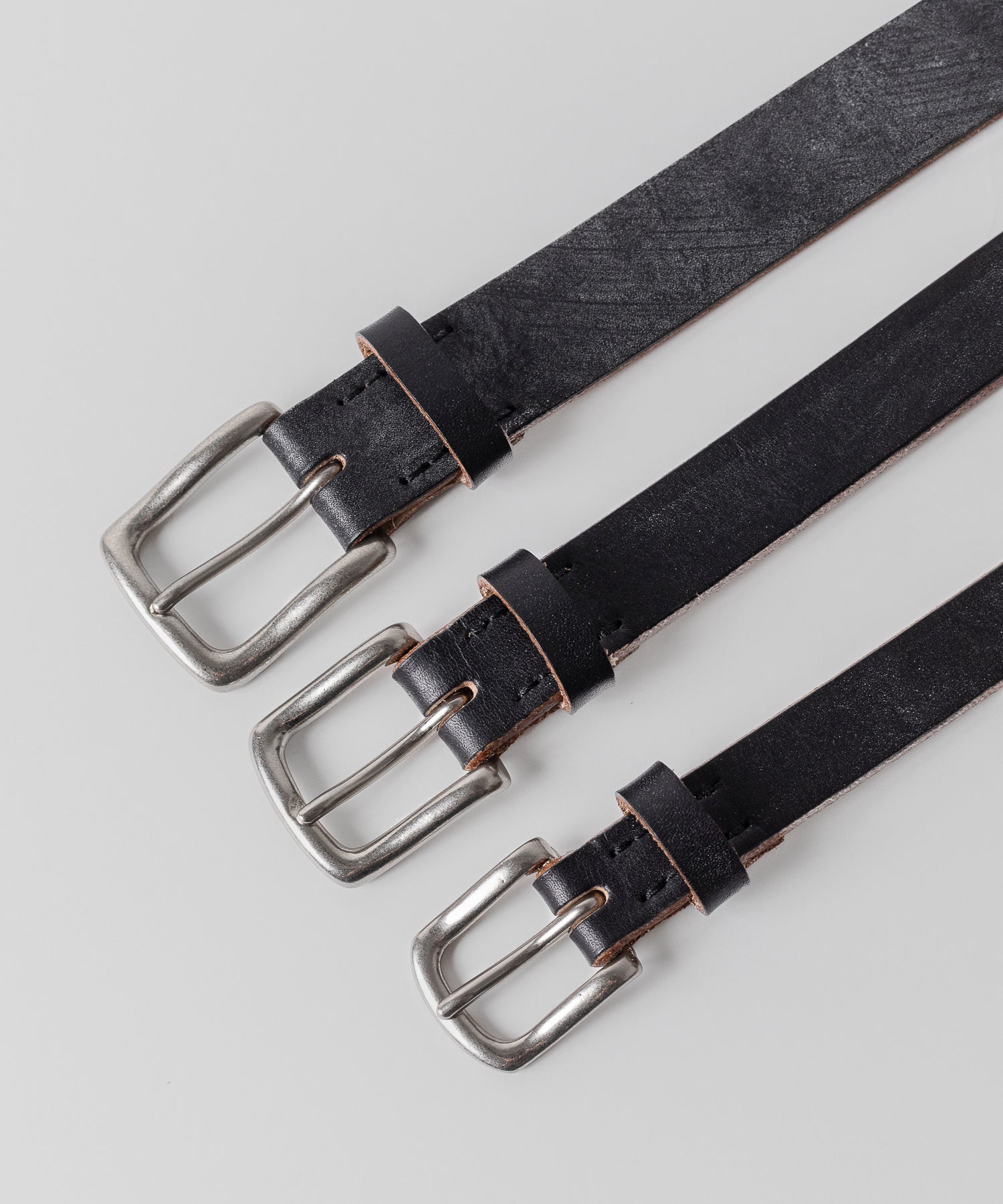 INTÉRIM/インテリム】20mm OAK BARK LEATHER BELT - BLACK | 公式通販