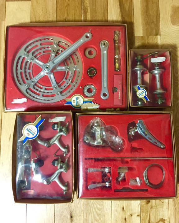 Shimano Vintage The first Dura-Ace 7100 Set ChainWheels Hubs