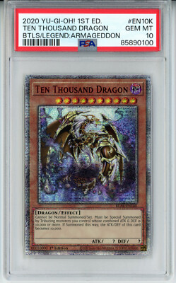 YUGIOH 1ST BLAR-EN10K TEN THOUSAND DRAGON SECRET RARE PSA 10 GEM