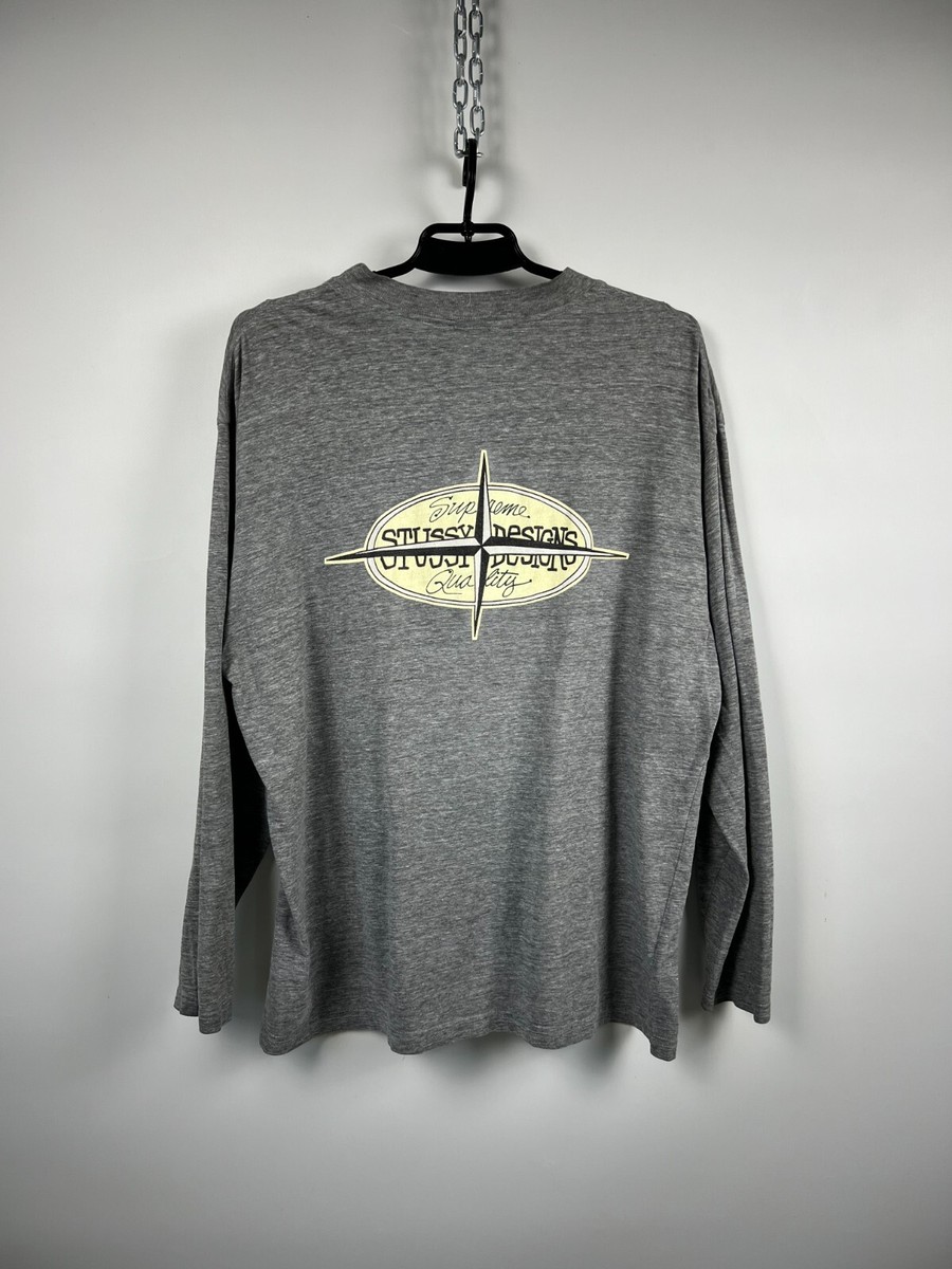 Stussy Supreme Quality Vintage 90s Longsleeve T-Shirt Size S Mens