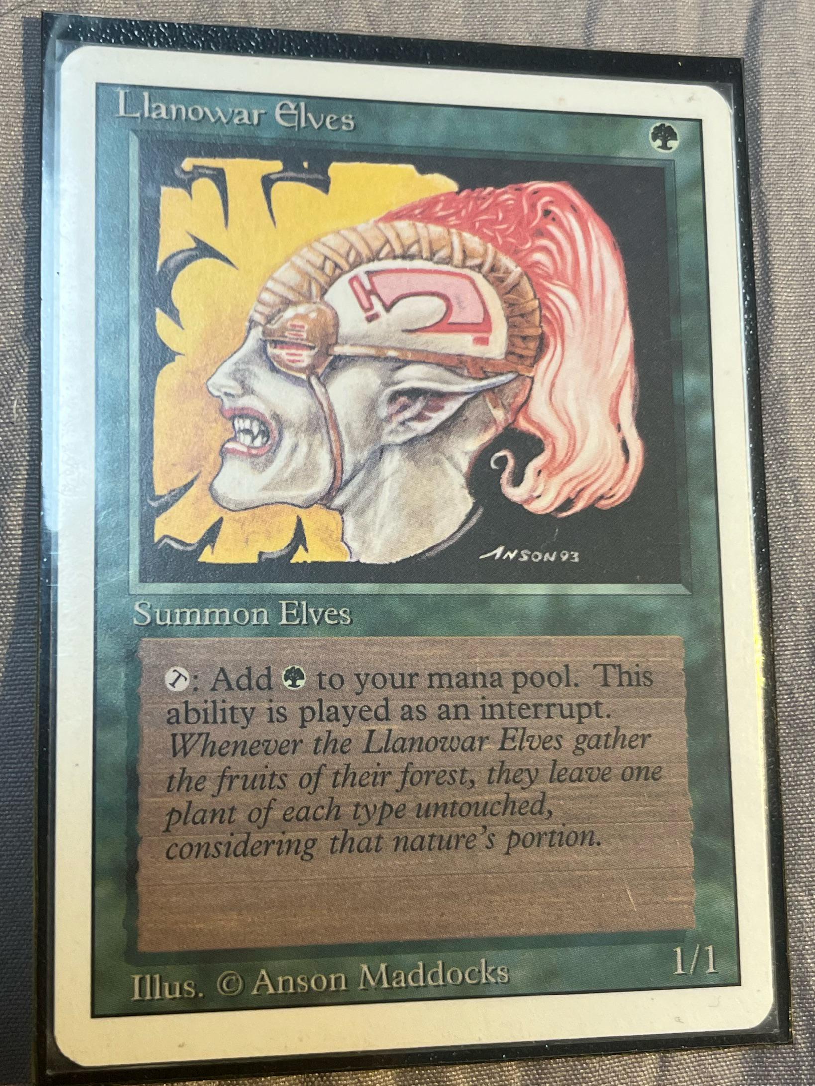 MtG ラノワールのエルフ /Llanowar Elves 英語4枚 EX+]ラノワールの