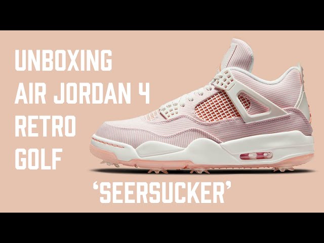 Unboxing the Air Jordan 4 Retro Golf NRG 'Seersucker' 2021 PGA