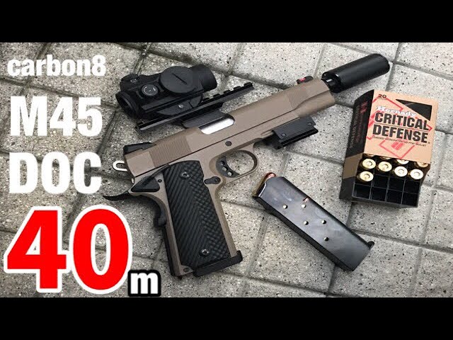 40m shooting in the windless air! Carbon8 M45 DOC with a red dot
