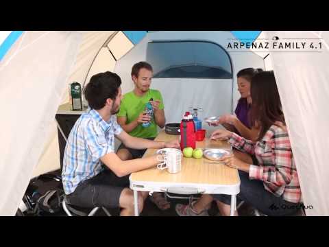 The Quechua Arpenaz 4.1 Family Tent - YouTube