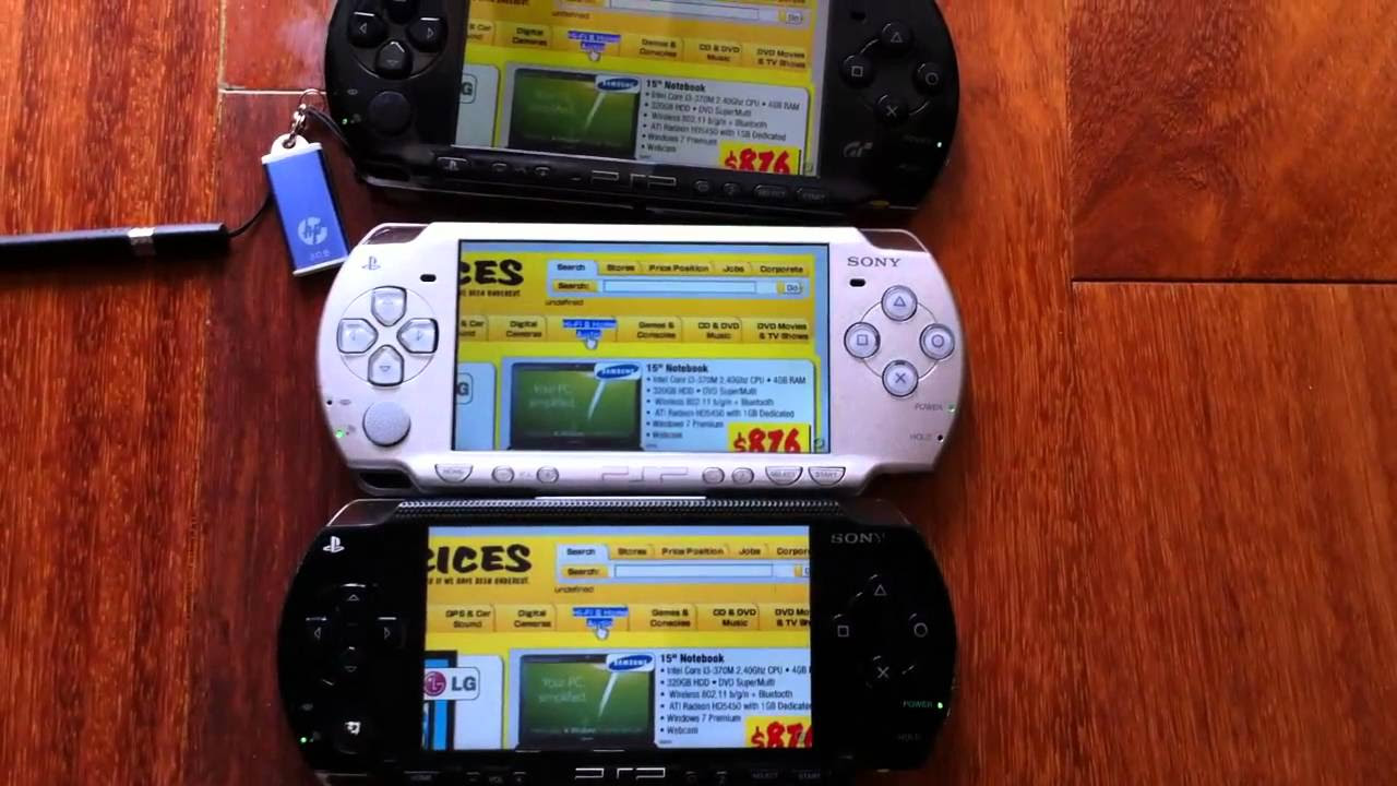 PSP 1000 vs PSP 2000 vs PSP 3000 Speed Comparison - YouTube
