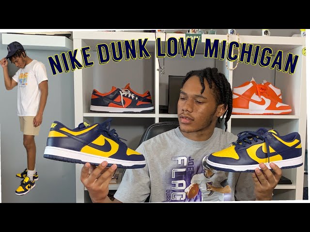 Nike Dunk Low Michigan 2021! Styling, Unboxing, On Feet, And