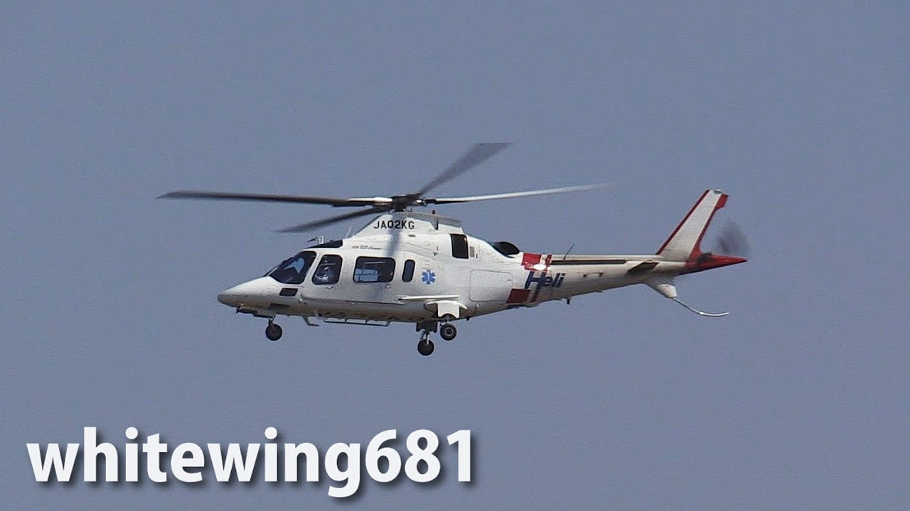 鹿児島国際航空] Agusta A109E Power JA02KG TAKE-OFF TOYAMA Airport