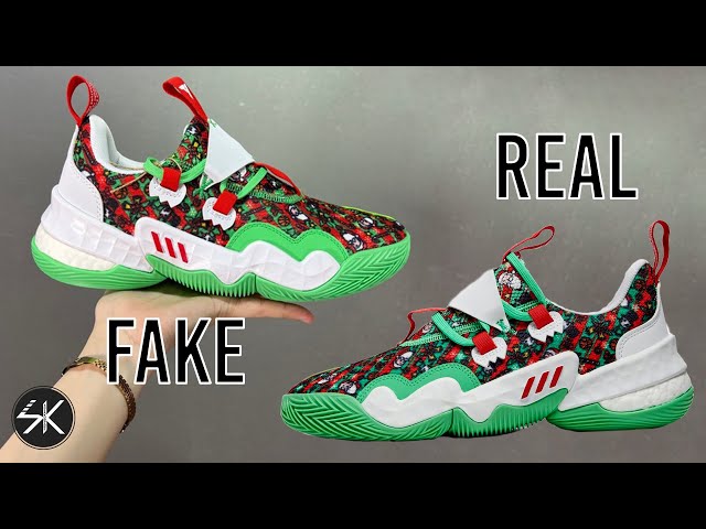 WHAT THE FAKE! Adidas Trae Young 1 Christmas REAL VS FAKE - YouTube