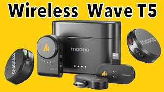 Maono WAVE T5 Wireless Microphone Test & Review - YouTube