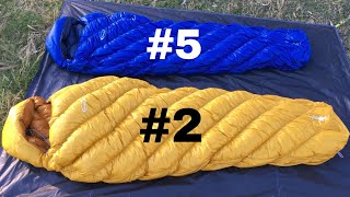 Montbell Down Hugger 800 Ultralight Sleeping Bags with super