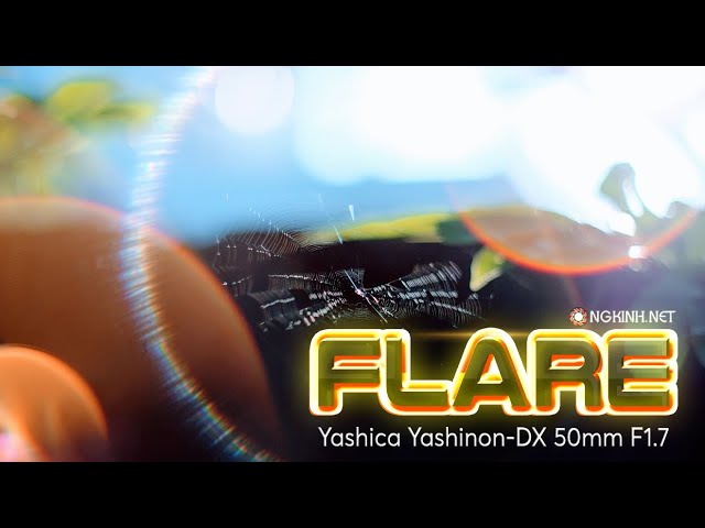 Yashica Yashinon-DX 50mm F1.7 flare - YouTube