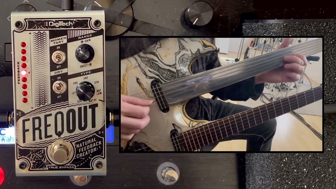 Gear demo - Digitech FREQOUT feedback sustain guitar pedal - YouTube