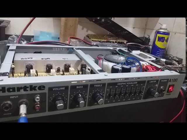 Hartke A100 Bass Amp done Repair.. - YouTube