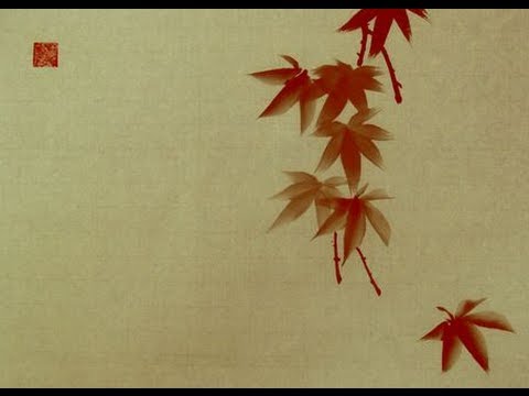 How to Draw Sumi-e Bird & Maple 1 水墨画紅葉 - YouTube