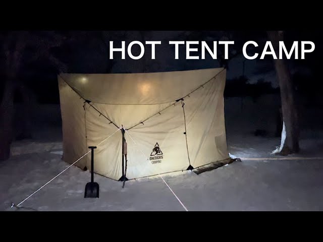 HOT TENT CAMPING～ONETIGRIS～】凍った薪でホットテントキャンプ