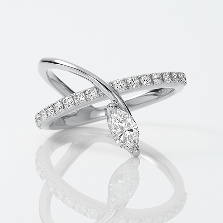 EI007]Ptダイヤモンド/インデックスリング(プラチナ): Hyacca | IMAYO