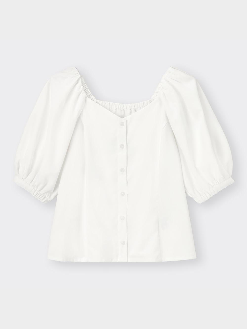 GU公式 | パフスリーブブラウス(5分袖)Q