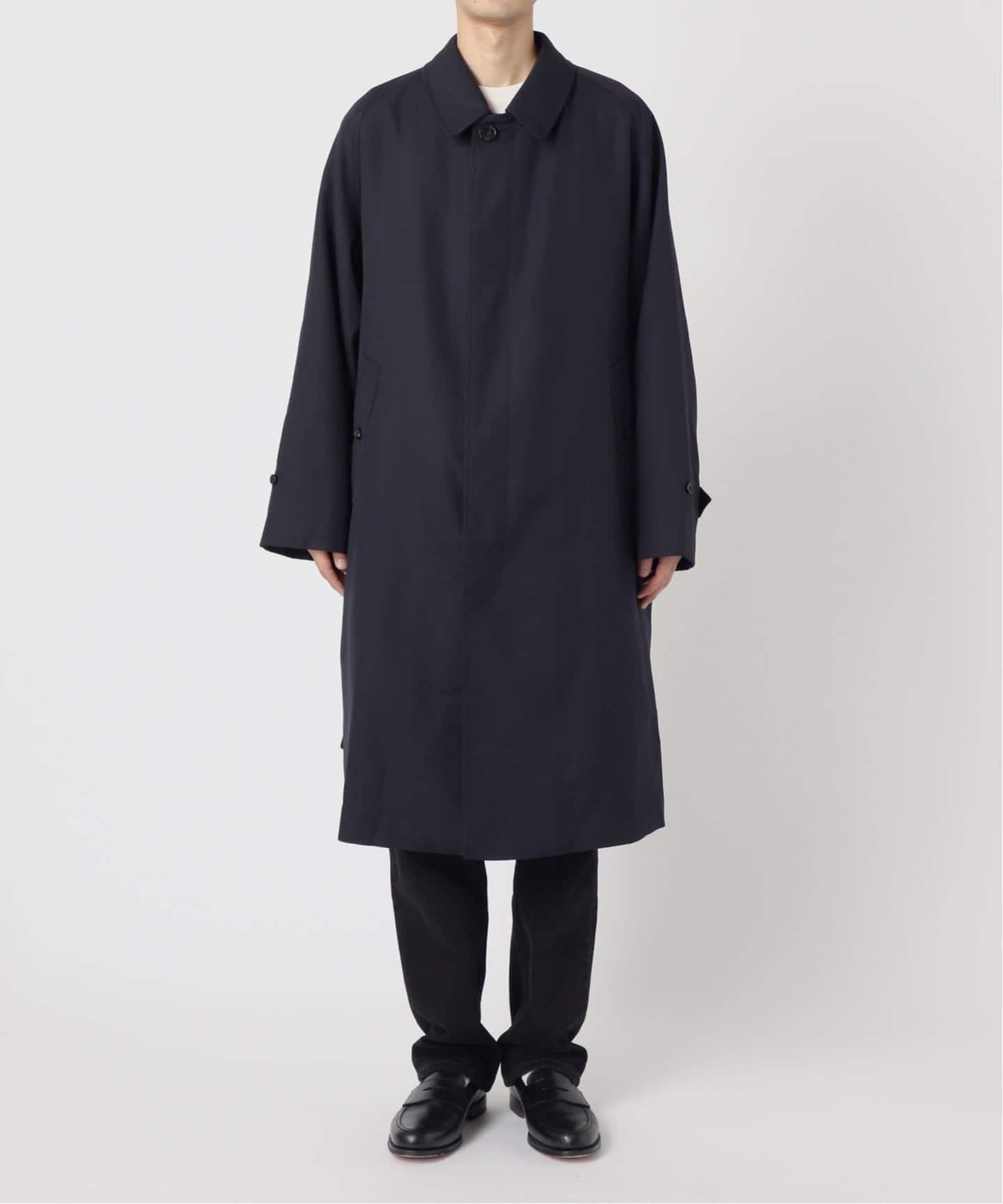 LE / エルイー】ウール バルカラー コート（ステンカラーコート）｜L