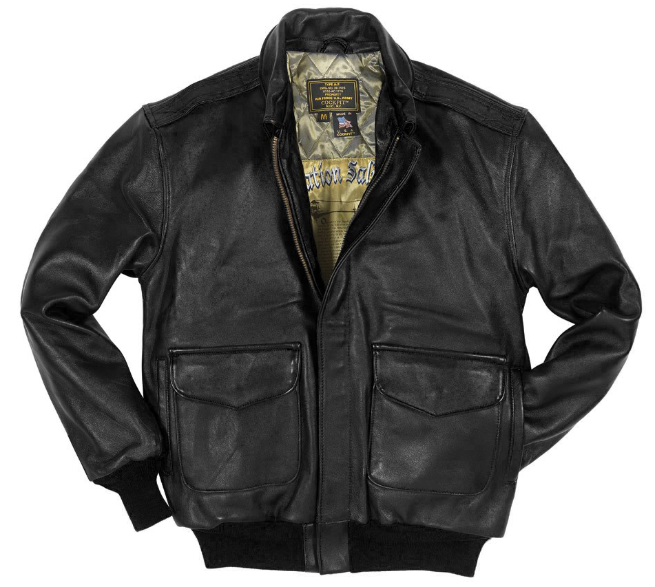 Cockpit Antique Lambskin A-2 Leather Jacket - Black - MyPilotStore.com