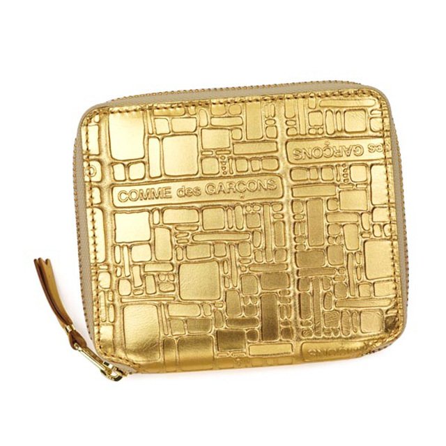 コムデギャルソン COMME des GARCONS 二つ折り財布 ゴールド 金