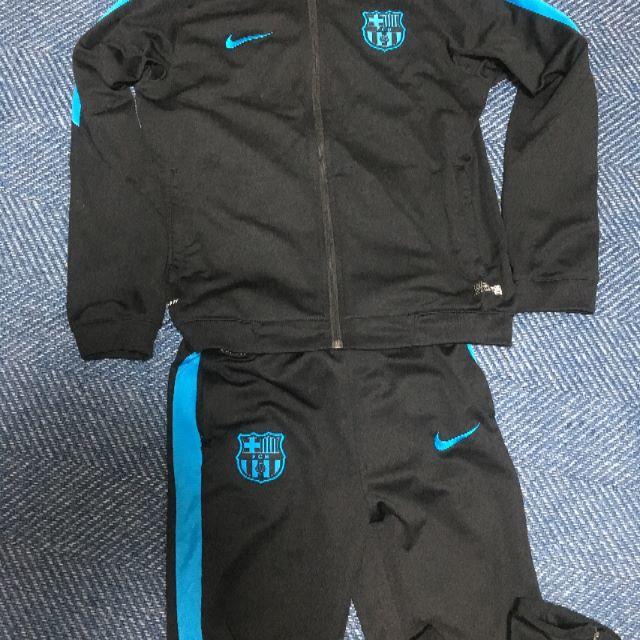 NIKE - □バルセロナ ジャージ 上下セット XS相当 黒×水色□の通販 by