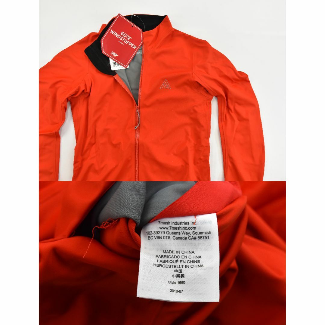 7MESH - 7mesh Corsa windstopper 長袖ジャージ size:S 赤の通販 by
