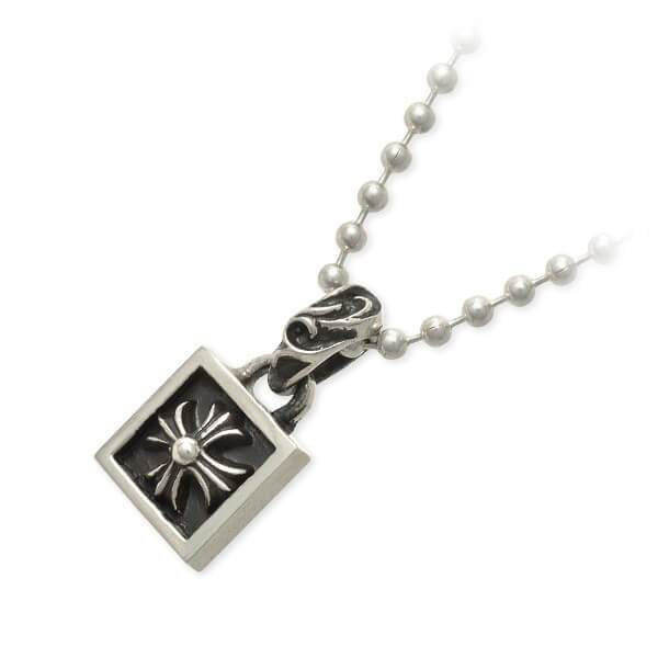 クロムハーツ(Chrome Hearts) シルバーネックレス Framed CH Plud