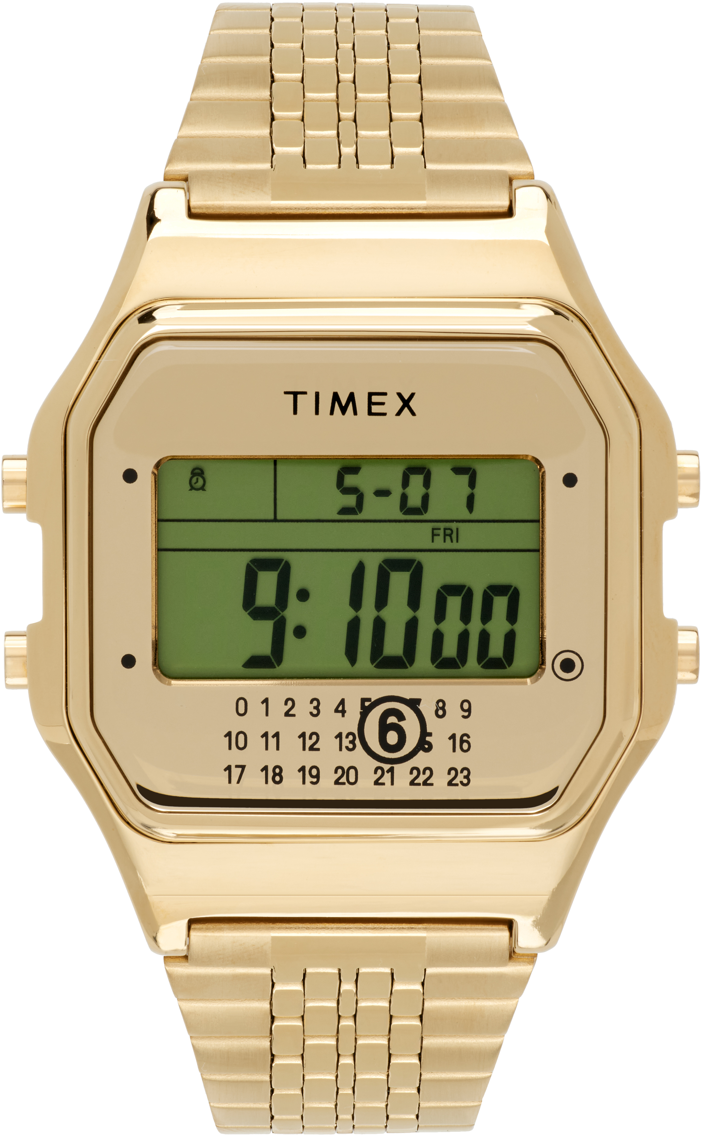 Gold Timex Edition T80 Watch & Bracelet Gift Set by MM6 Maison