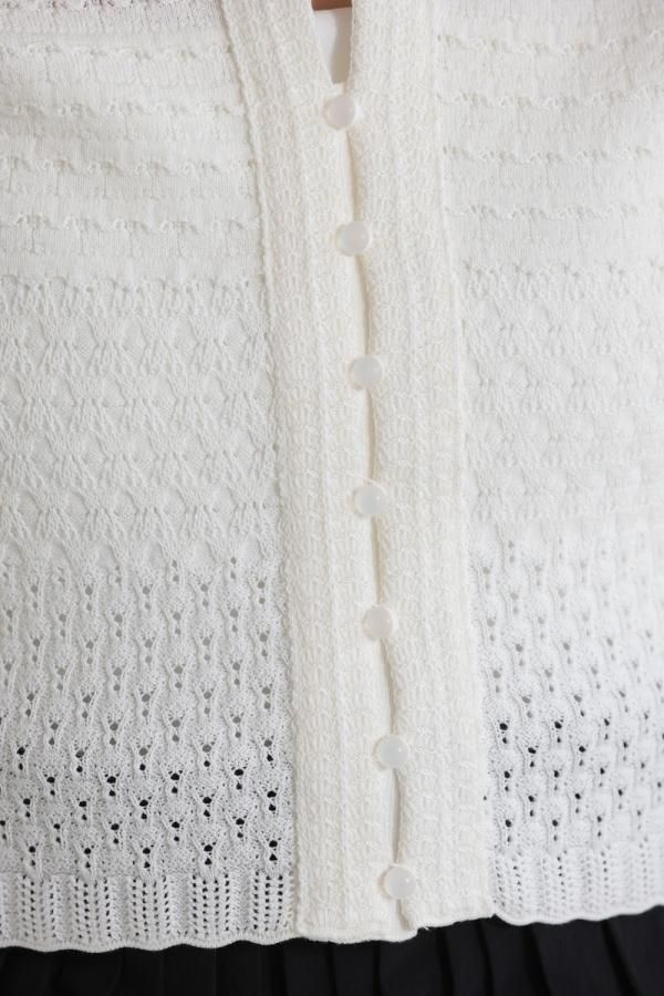 Mame Kurogouchi(マメ) Lace Knitted Top - YAMAROKU（ヤマロク