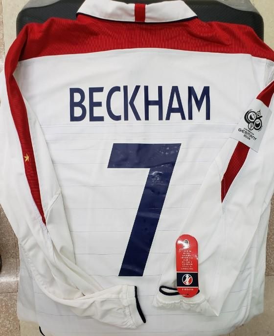 イングランド代表（H) 長袖 2004 W杯予選 ベッカム＃7