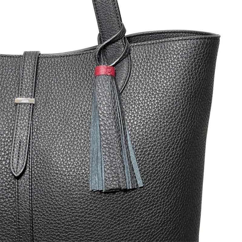 ACATE アカーテ KAUS2-M BLACK シュリンクレザー トートバッグ