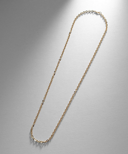 K18中空フラットアズキチェーン ネックレス（55cm