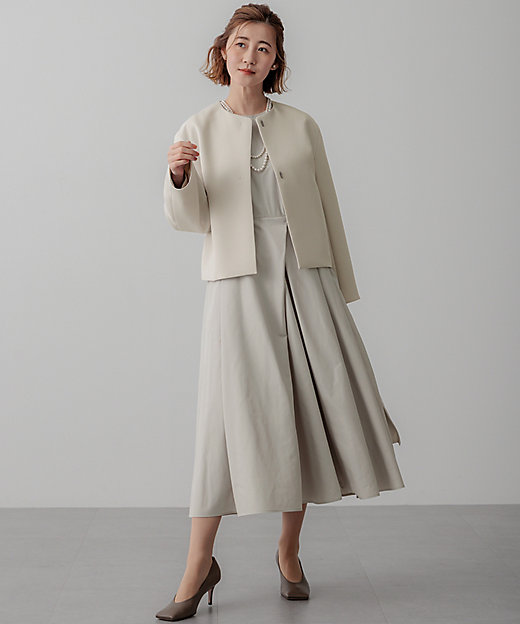 VERYコラボ】ストレッチトリプルクロス ノーカラージャケット