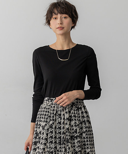 滝沢眞規子さん着用／洗える】シアーレイヤード カットソー