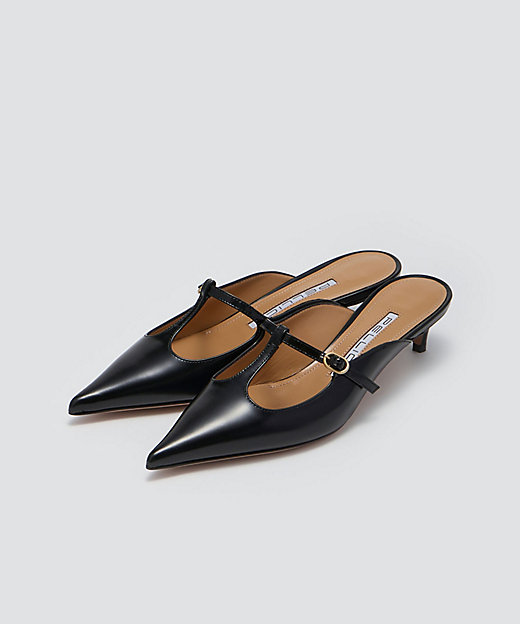 CUORE Tストラップパンプス 3．5cm BLACK