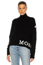 Moncler Lupetto Tricot Sweater in Black | FWRD