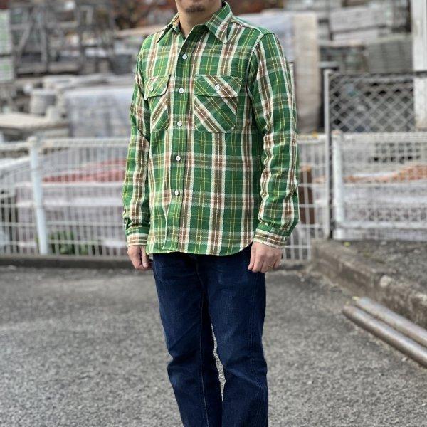 WAREHOUSE（ウエアハウス） 3104 C柄 グリーン FLANNEL SHIRTS