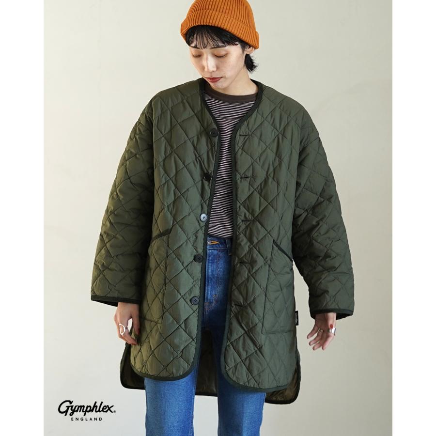 ジムフレックス Gymphlex アウター キルトダウン カラーレス コート