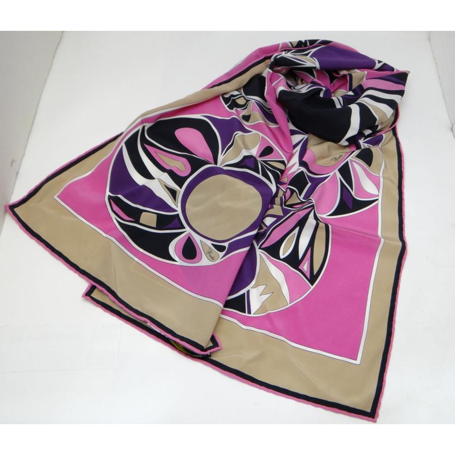 EMILIO PUCCI（エミリオプッチ） シルク ストール スカーフ ピンク系