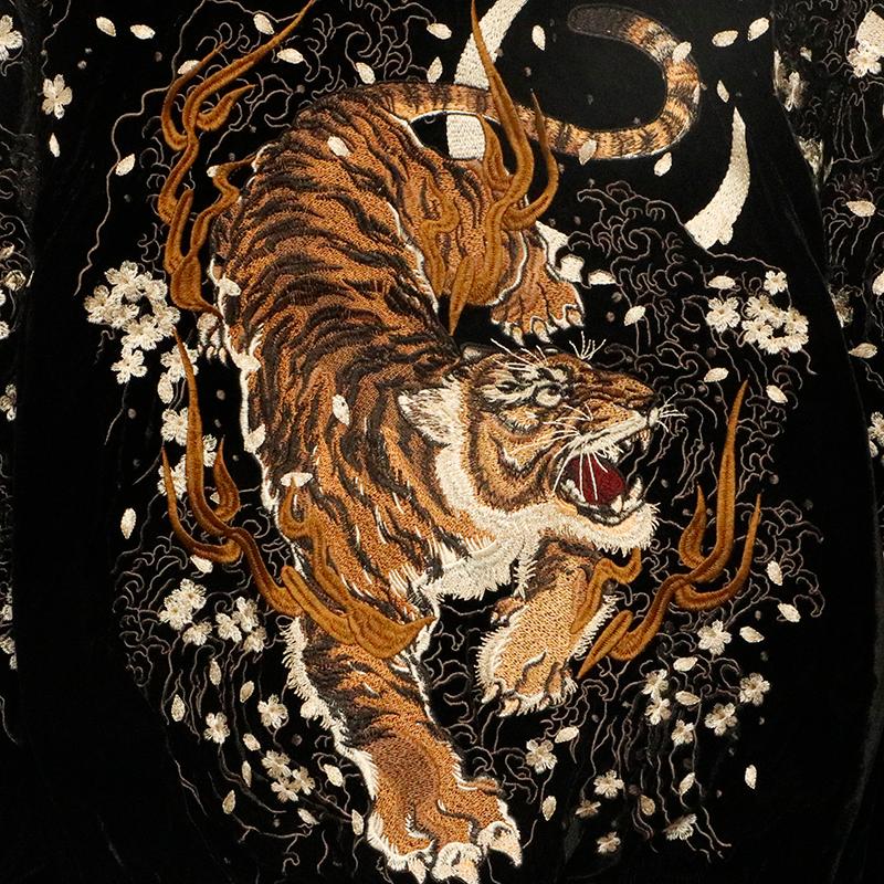朧 おぼろ 猛虎 刺繍 和柄 別珍 スカジャン 9053852 和柄 和