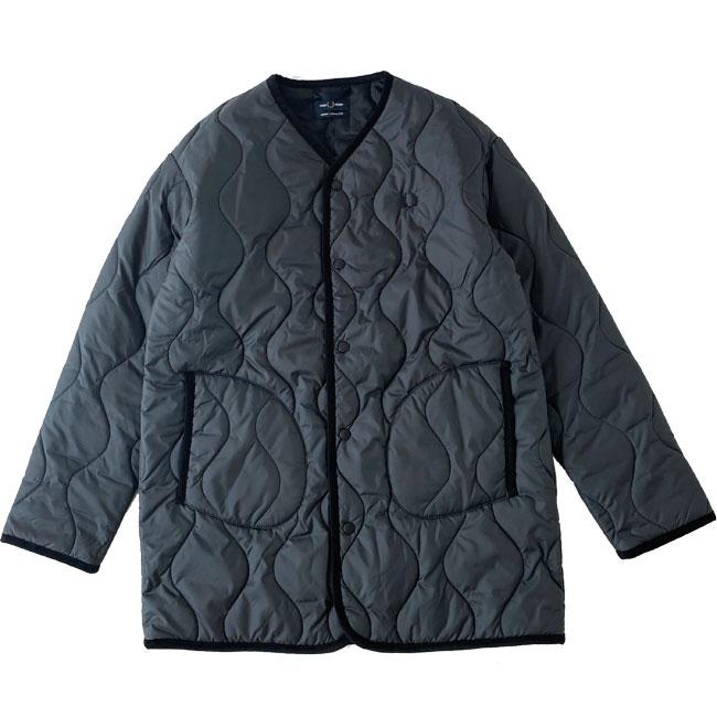 FRED PERRY（フレッドペリー） キルティング ジャケット ノーカラー