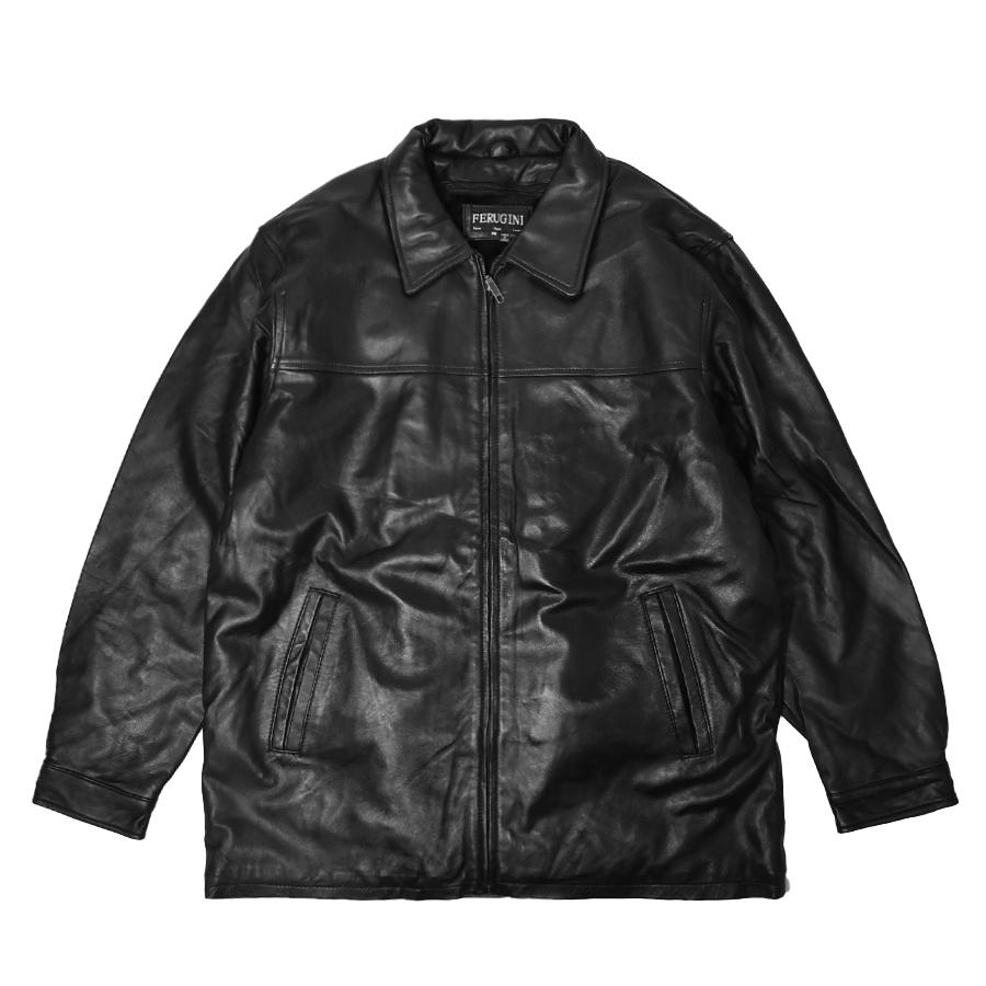 Ferugini Deadstock Leather Jacket - Black デッドストック レザー